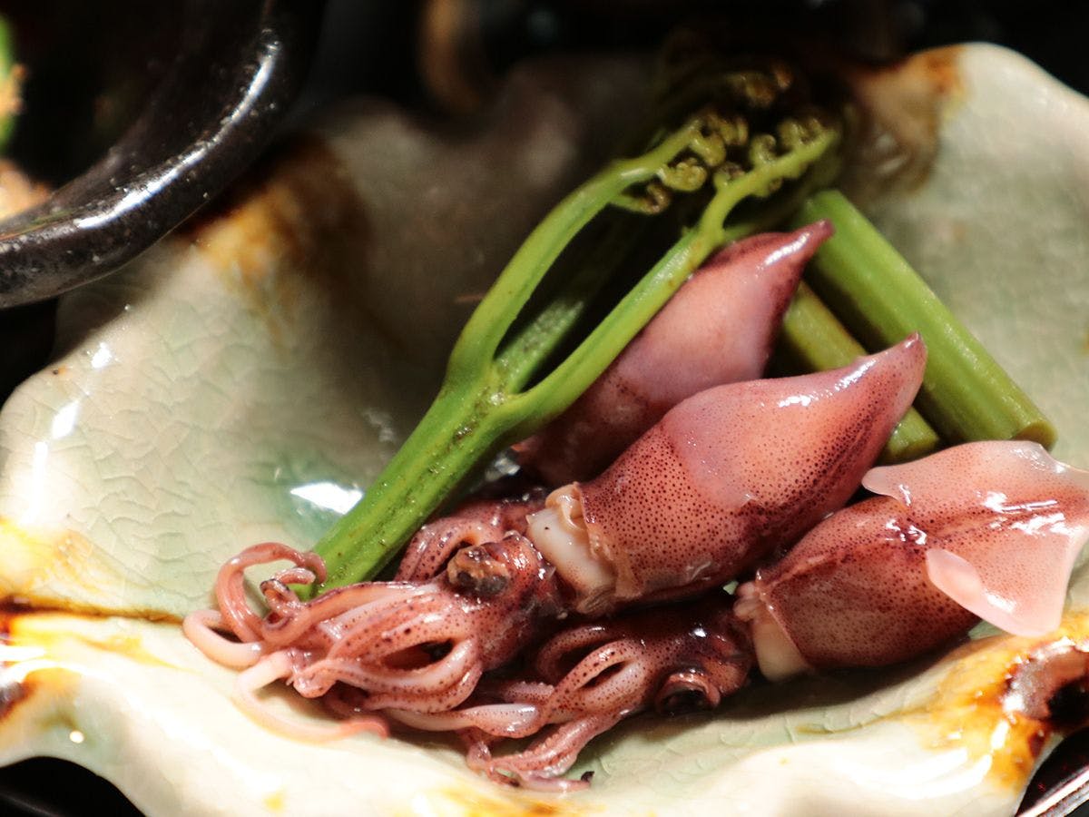 Masakan★Pakis dan cumi-cumi bercahaya