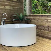 캠핑 트레일러 원형 노천탕