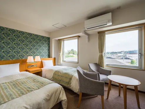 ห้องพักเตียงคู่ (25 ตร.ม. เตียงกว้าง 100 ซม.)