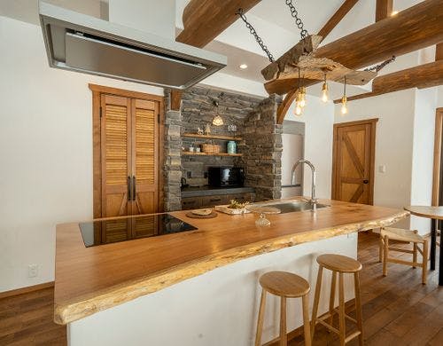 オープンキッチンでお料理ができます