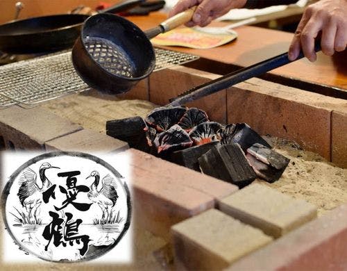 ・目の前で焼かれる炭火焼