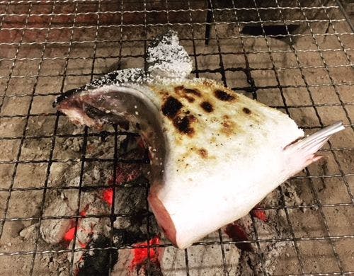 ブリカマ塩焼き