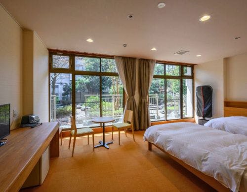 バリアフリー対応のツインルーム