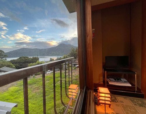 夕日が沈む光景は絶景。