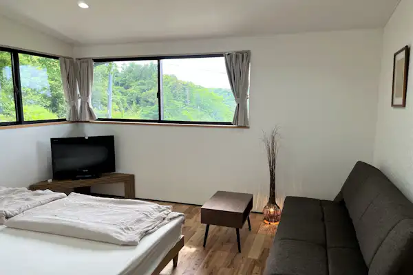 Room with a view of Mount Fuji and beautiful night scenery.