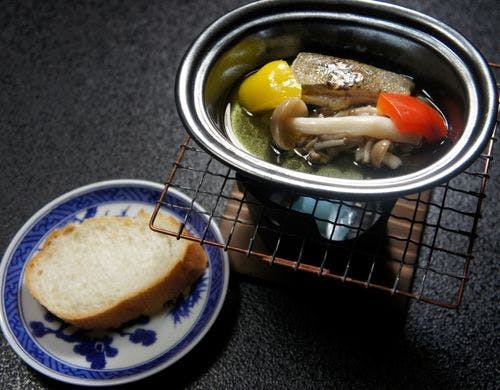 岩魚のオイル漬けアヒージョ風