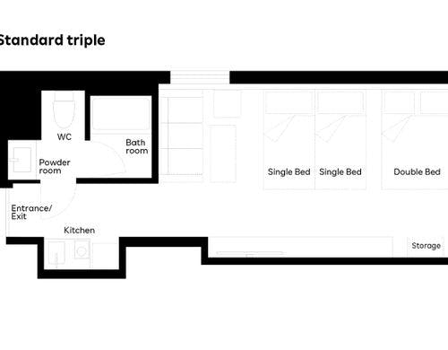 トリプル間取り図