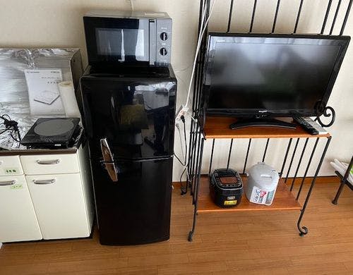 202号室に設置してある調理家電等