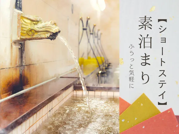 【ショートステイ-素泊まり】19時IN~9時OUT|仕事終わりにほっと一息。ふらっと自家源泉を満喫