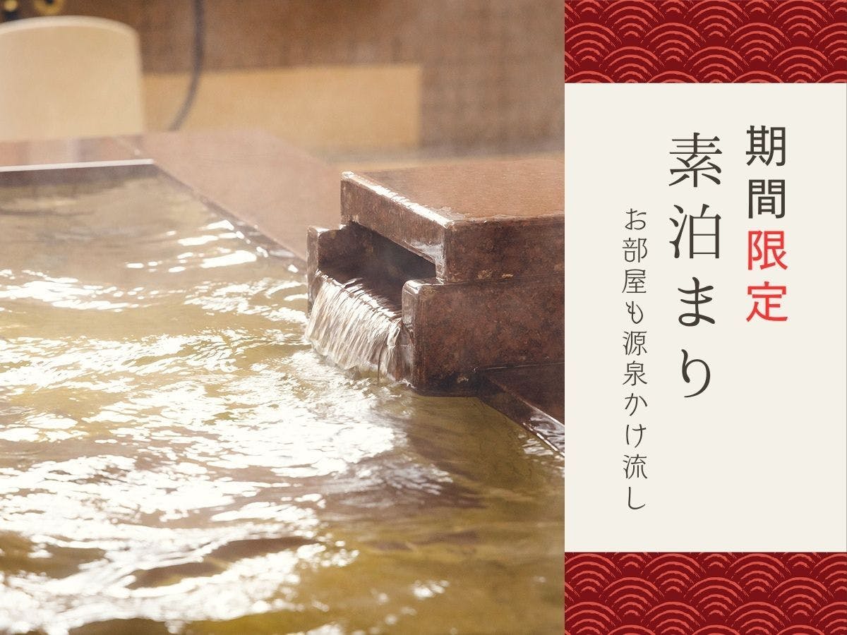 【タイムSALE】＼最大20％OFF！／ぬる湯～あつ湯まで！自家源泉100％の極楽気分＜素泊まり＞