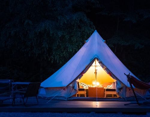 【客室】グランピングテント室内