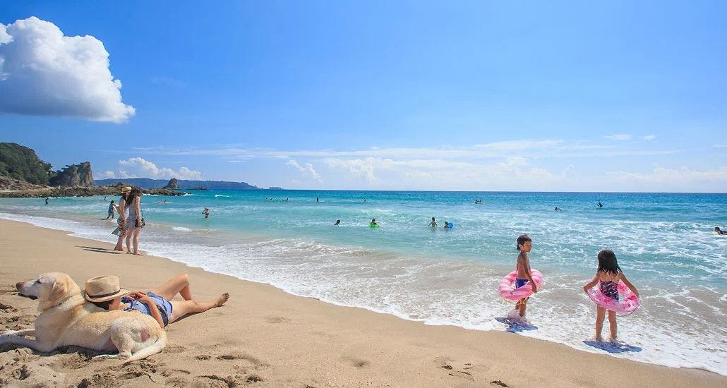 Beautiful Kisami Ohama Beach, just a short walk away