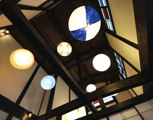 雪中花＜離れ＞◆美濃和紙の提灯