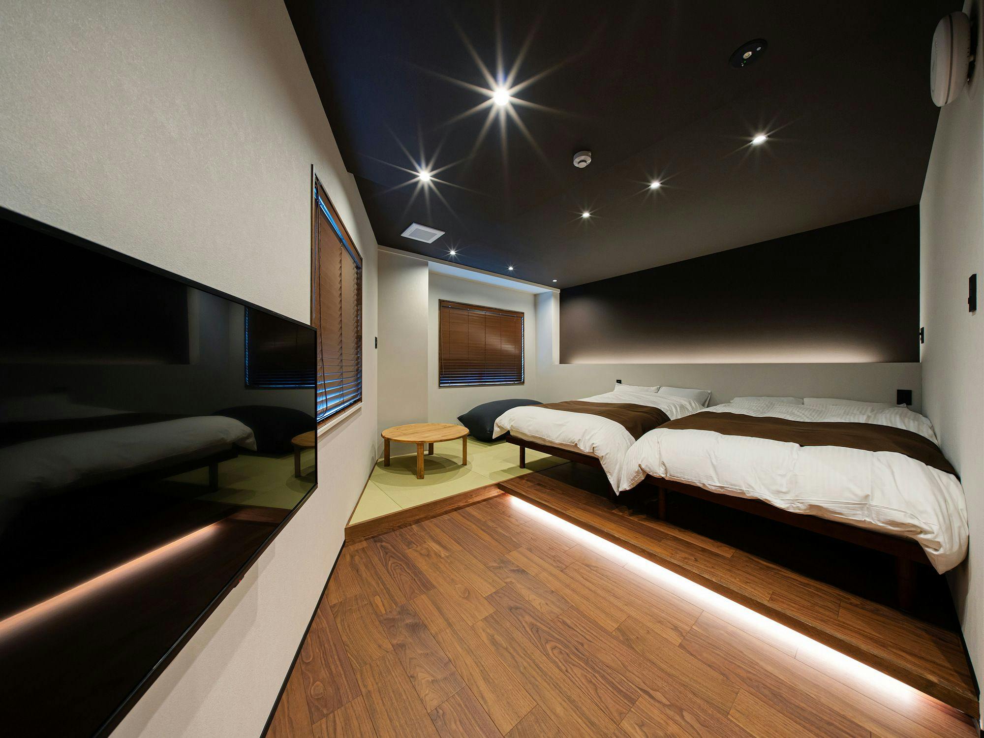 ห้องพักสไตล์ญี่ปุ่นโมเดิร์นแบบตะวันตก เตียงคู่