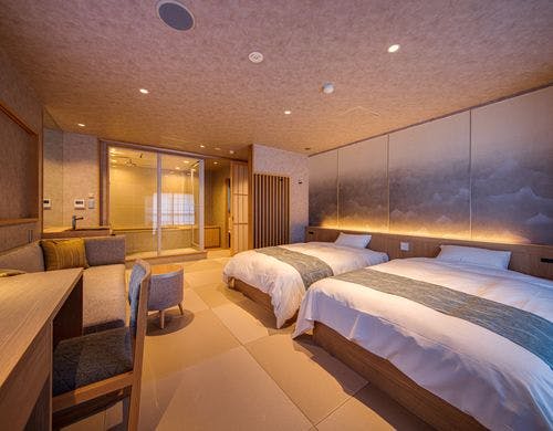 しろがねの湯　ひのき風呂付き客室