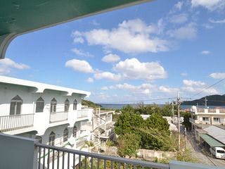 Pemandangan Laut Kanatatsu dari tempat kami