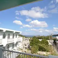 Pemandangan Laut Kanatatsu dari tempat kami