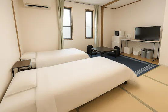 ห้องซูพีเรียร์เตียงคู่ (ห้องสไตล์ญี่ปุ่น 8 เสื่อทาทามิ)