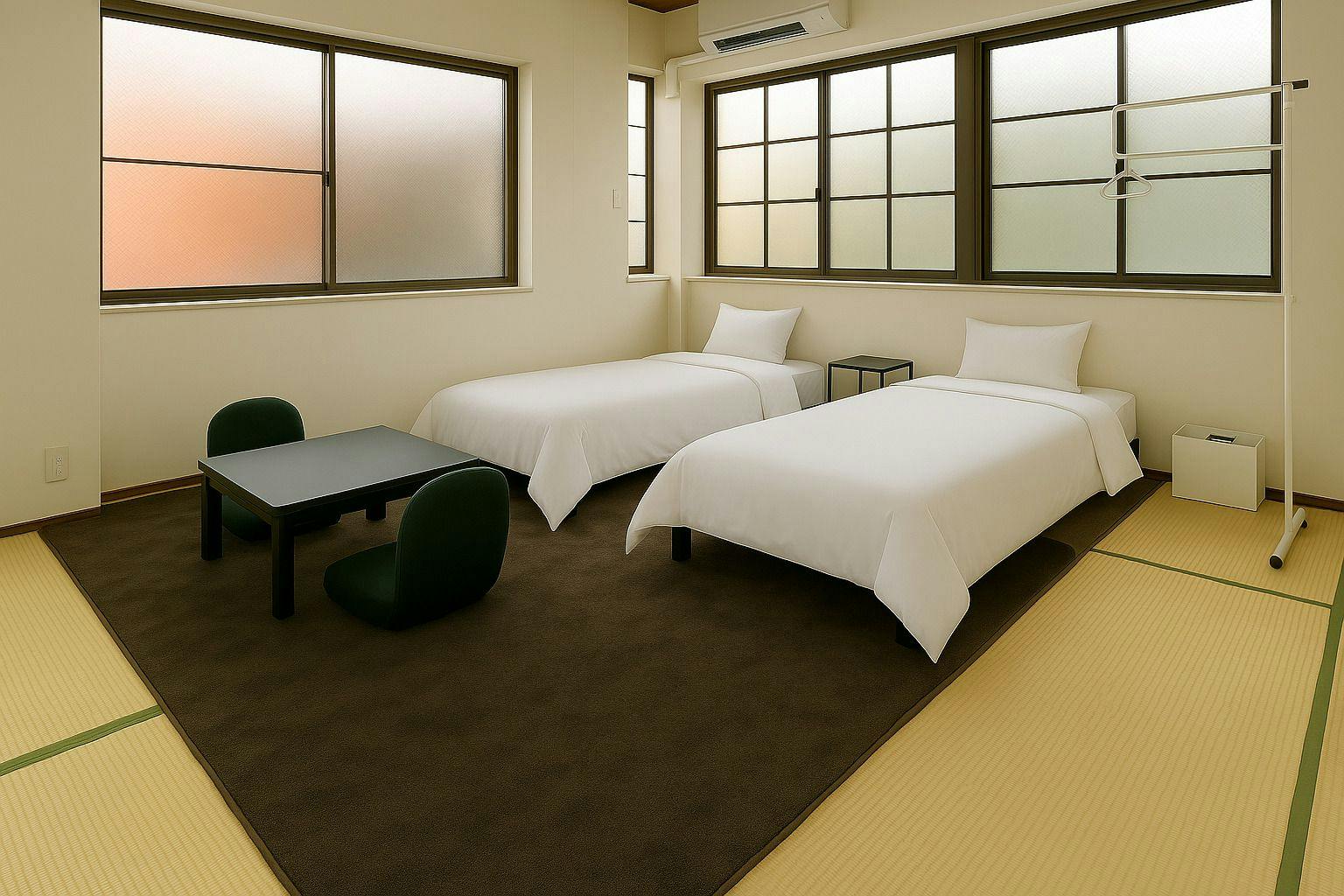 【ห้ามสูบบุหรี่】ห้องดีลักซ์เตียงคู่ (เสื่อทาทามิ 8 เสื่อ)