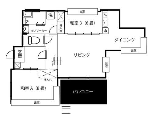 お部屋の見取り図。