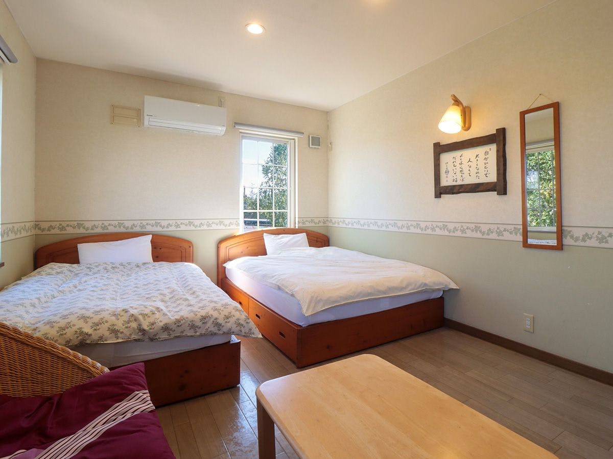 #ห้องพักเตียงคู่กว้างขวาง พักผ่อนสบายสำหรับสองท่าน