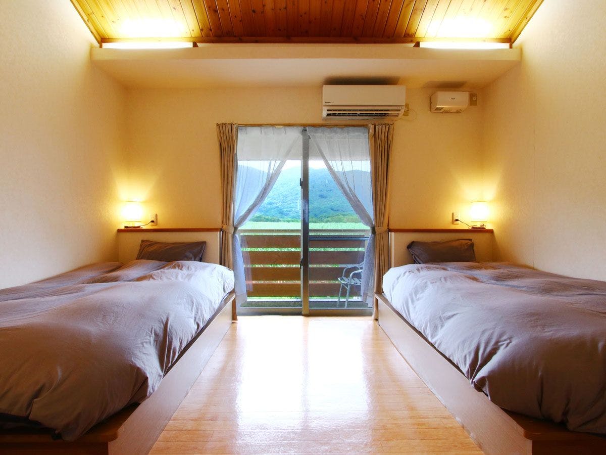 【อนุญาตให้นำสัตว์เลี้ยงเข้าพักได้】ห้องพักเตียงคู่วิวภูเขา