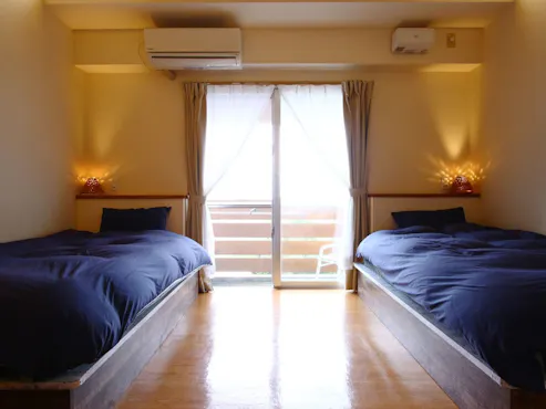 ห้องพักเตียงคู่ริมทะเล ขนาด 8.5 เสื่อญี่ปุ่น