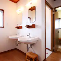 ห้องน้ำและอ่างล้างหน้าแบบใช้ร่วมกัน