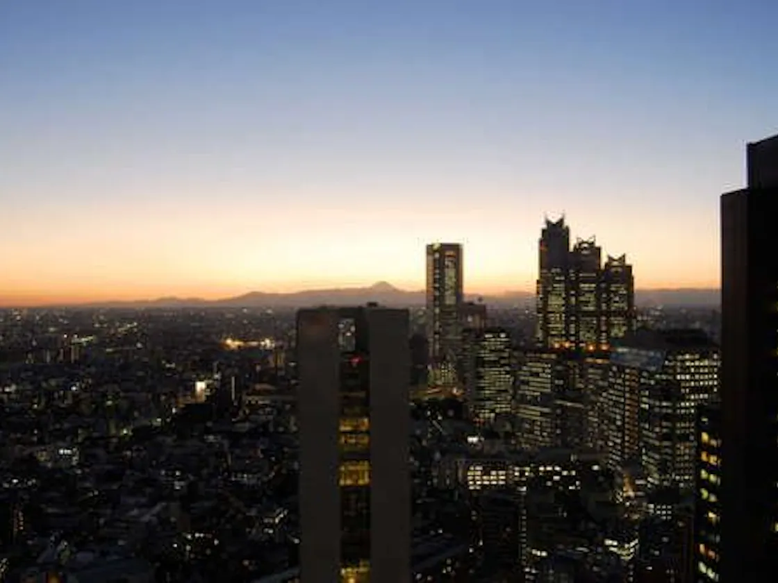 西側の夜景&富士山(イメージ)