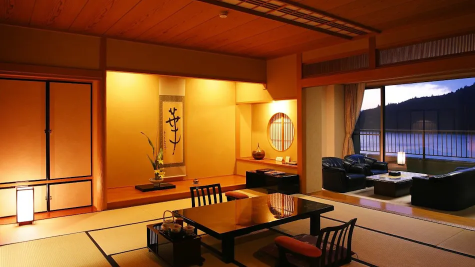 Unzen Onsen Gensen Kakenagashi & Oshidori no Ike wo Nozomu Bishoku no Yado Azumaen