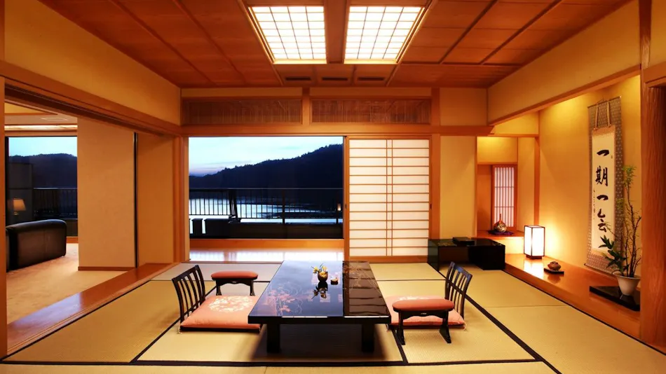 Unzen Onsen Gensen Kakenagashi & Oshidori no Ike wo Nozomu Bishoku no Yado Azumaen