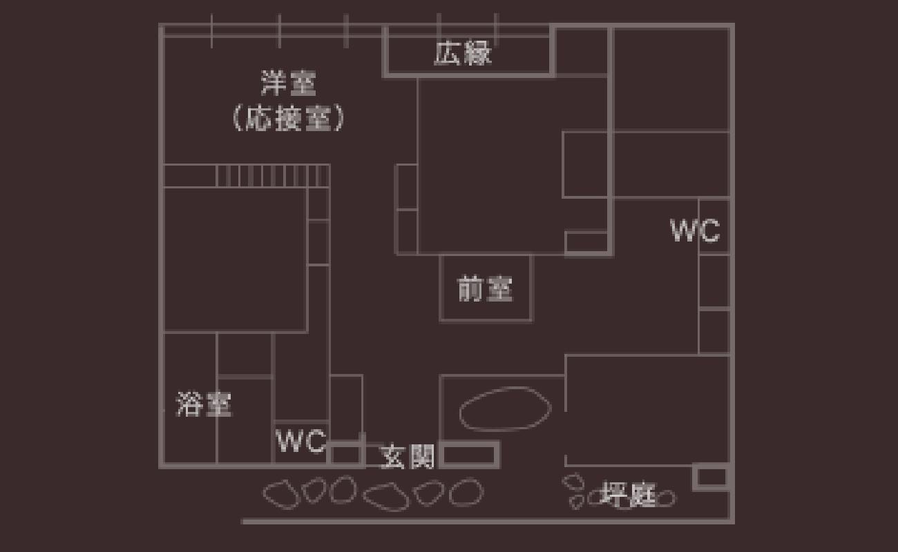＜貴賓室・東の間＞見取り図