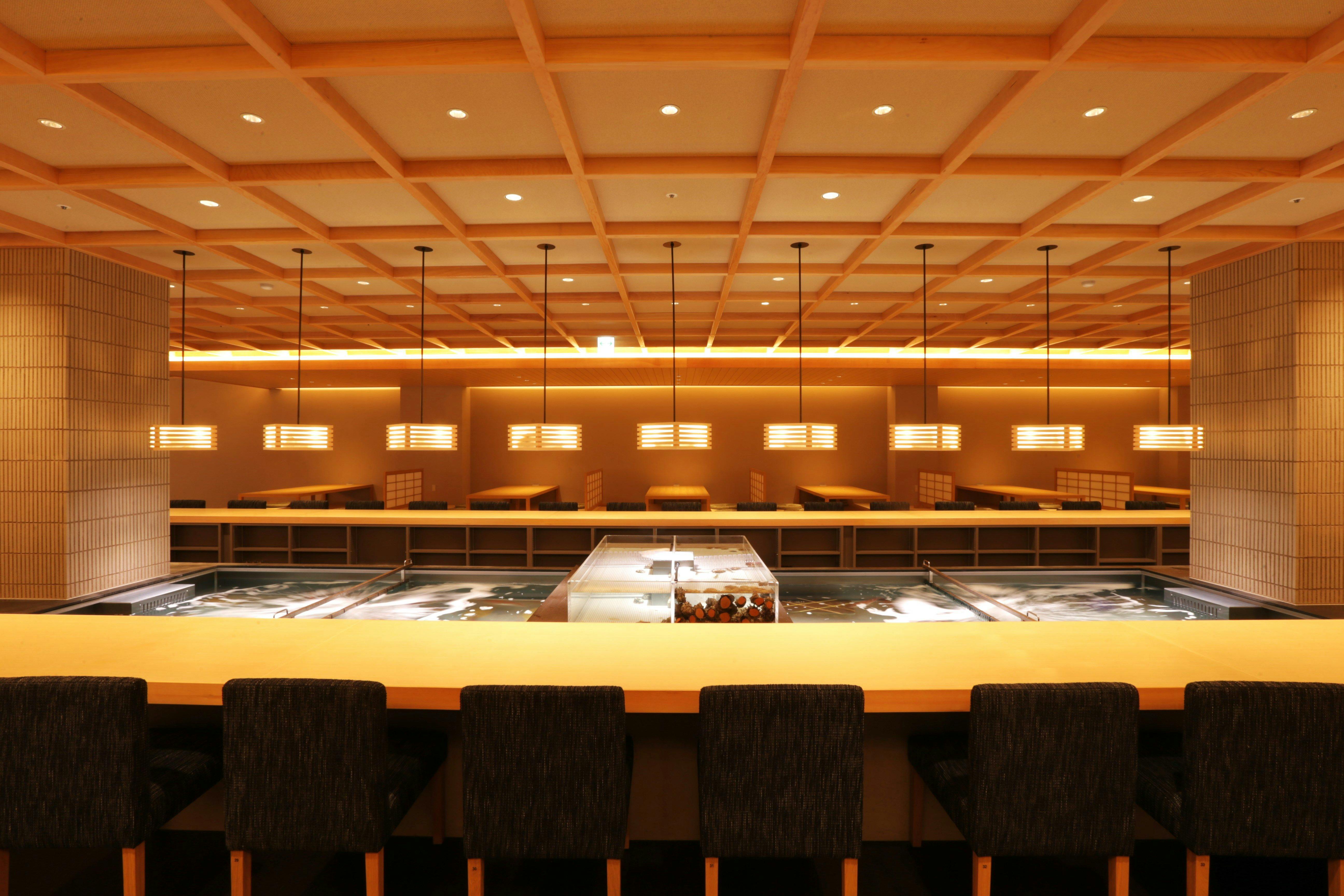 Kemudahan: Kerusi bulat, Kaunter, Kawasan bertingkat