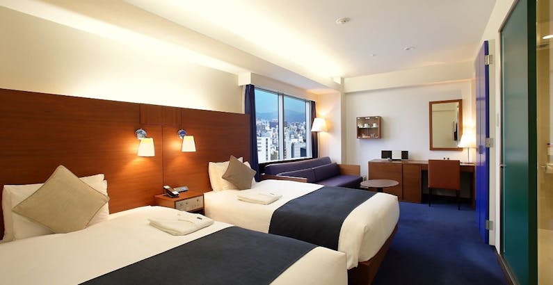 オリエンタルホテル広島 素泊まり 高層階確約 階以上 エグゼクティブステイ 地上100mから広島の夜景を一望 エグゼクティブツイン ハリウッドツイン 禁煙 一休 Com