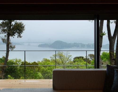 贅奏スイート　テラスから眺める景色