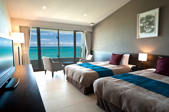 วิวทะเลและพระอาทิตย์ขึ้น! ห้องพักเตียงคู่มาตรฐานปลอดบุหรี่.