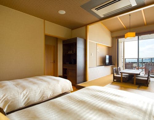 半露天風呂＆テラス付き和洋室・子供可