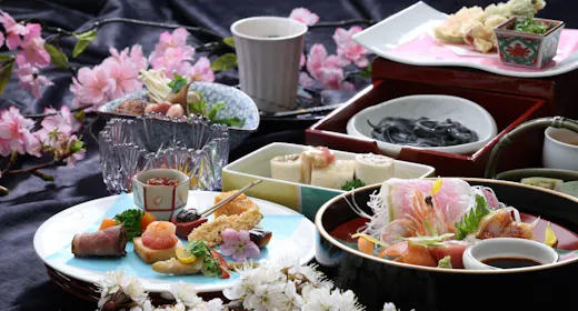 【1泊2食付】近江旬食材を味わう和会席 滋賀・琵琶湖の旬食材を堪能 ー橘会席ー