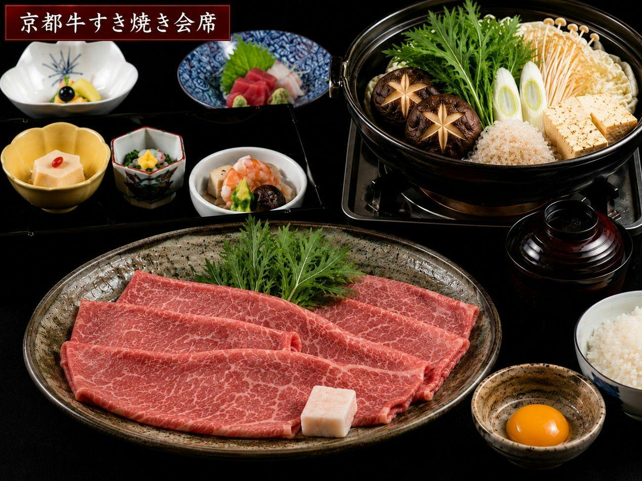 京都肉　すき焼き会席（イメージ）