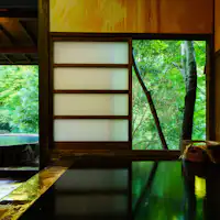 Bilik gaya Jepun dan Barat tepi sungai (dengan tab mandi dalaman)