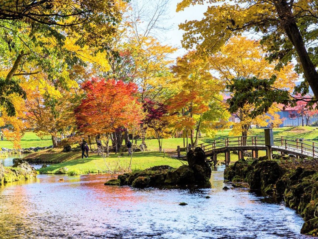 京極町的噴水公園（車程20分鐘）