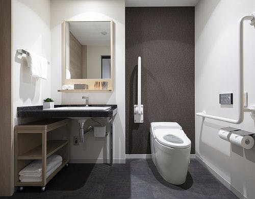 アクセシブルツインのバスルームです。