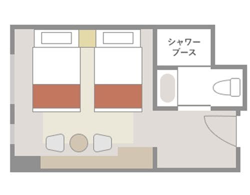 エコノミーツイン／平面図