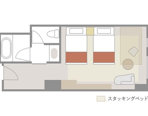 洗面台と洗い場付きバスルーム（イメージ）