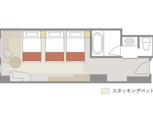 洗面台と洗い場付きバスルーム（イメージ）
