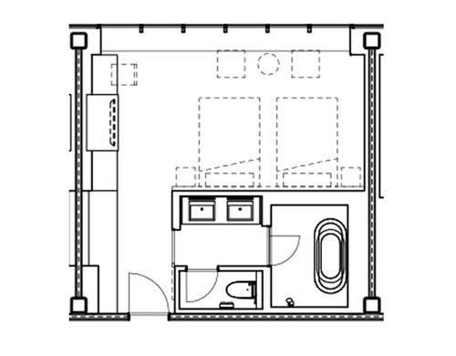 デラックスツイン　平面図