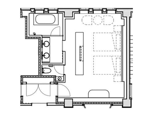 プレミアムツイン　平面図
