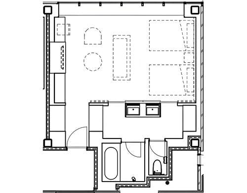 プレミアムツイン　平面図