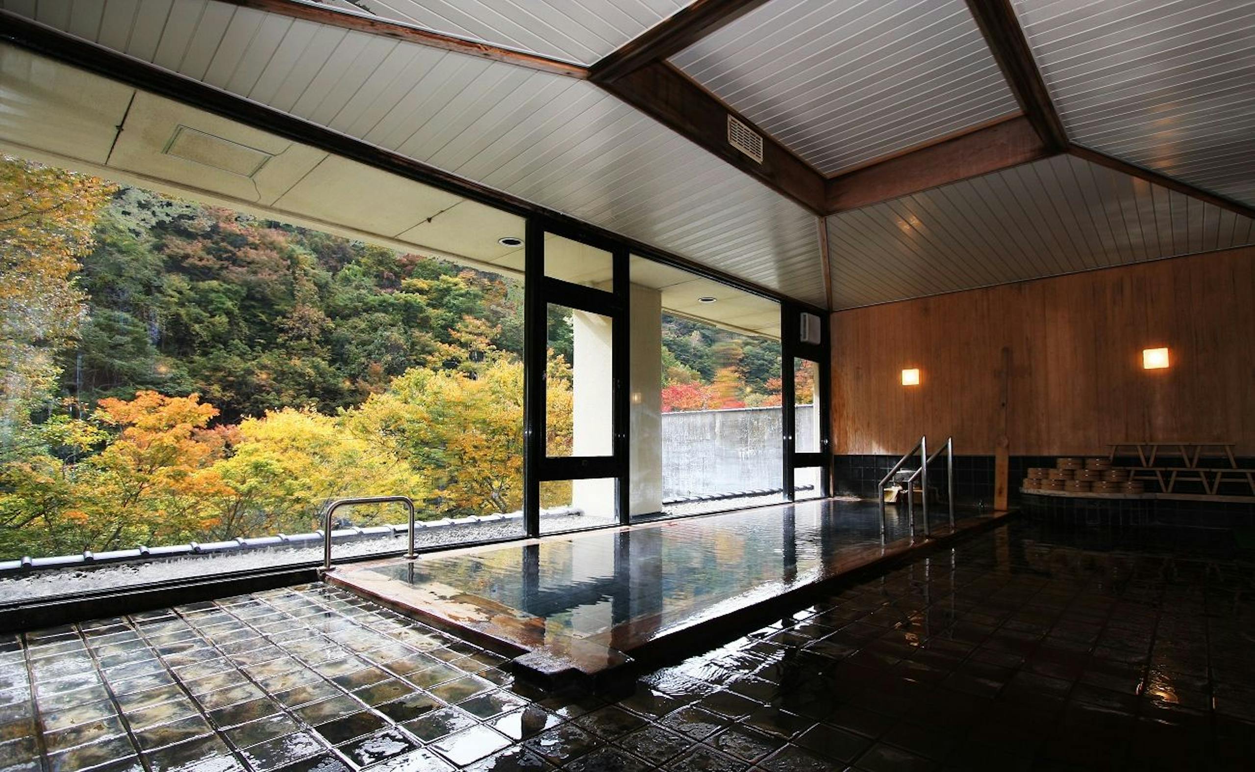 【松川渓谷に佇む宿 信州山田温泉 山田館】温泉大浴場