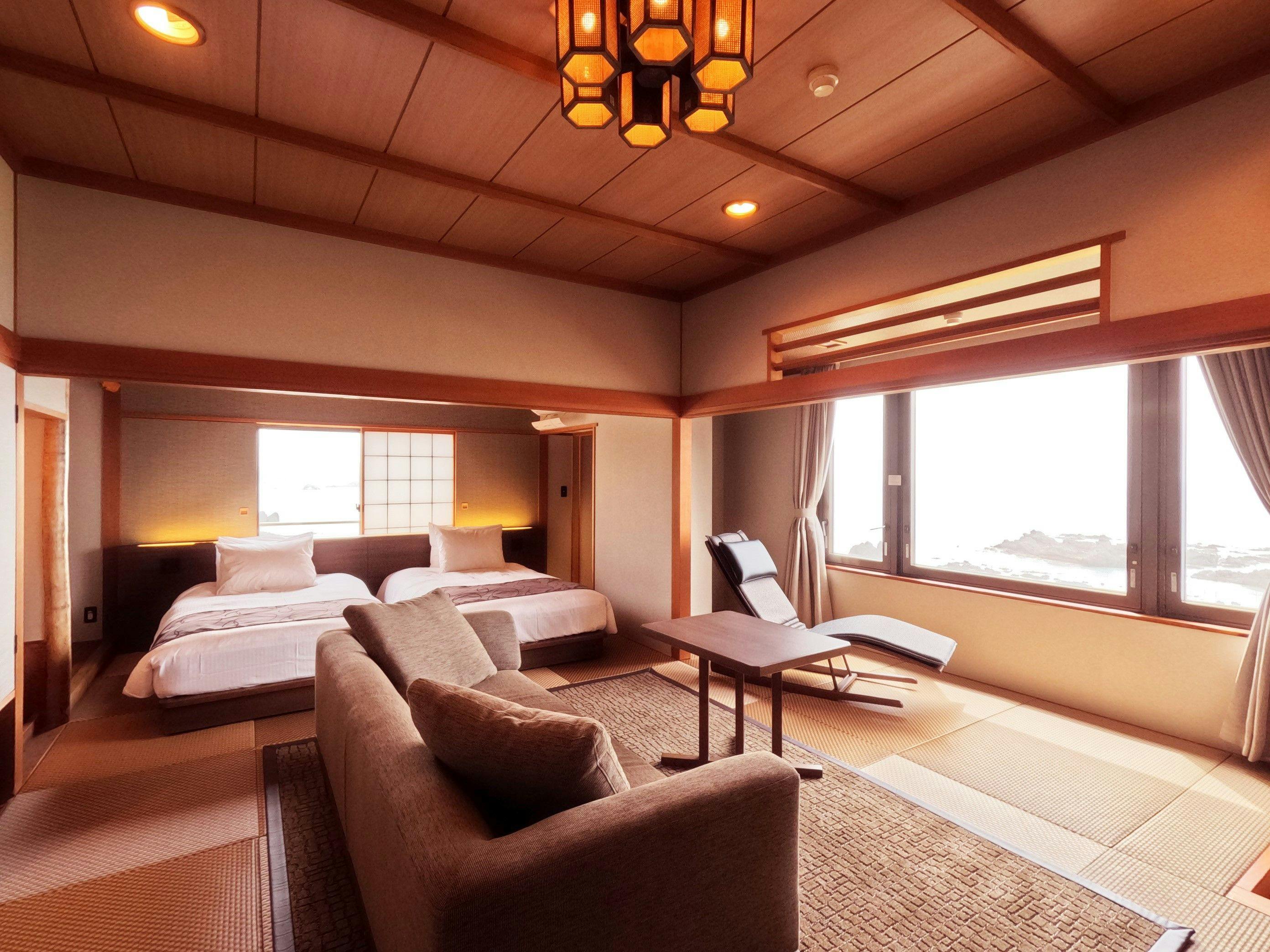 노천탕이 있는 프리미엄 코너 스위트